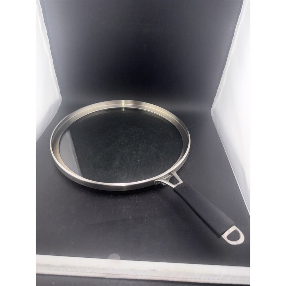 Calphalon Premier Space Saving 10” Flat Glass Lid Replacement Stainless Rim